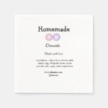 Zelfgemaakte donuts gemaakt met liefde en tekst to