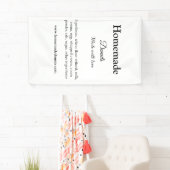 Zelfgemaakte donuts gemaakt met liefde en tekst to spandoek (Insitu)