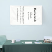 Zelfgemaakte donuts gemaakt met liefde en tekst to spandoek (Beurs)