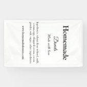 Zelfgemaakte donuts gemaakt met liefde en tekst to spandoek (Horizontaal)