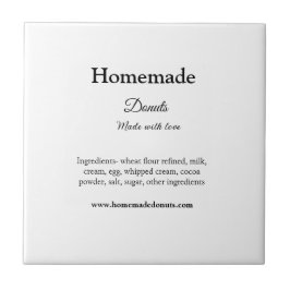 Zelfgemaakte donuts gemaakt met liefde en tekst to tegeltje