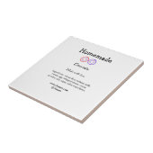 Zelfgemaakte donuts gemaakt met liefde en tekst to tegeltje (Zijkant)