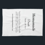 Zelfgemaakte donuts gemaakt met liefde en tekst to theedoek<br><div class="desc">Ontwerp</div>