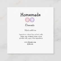 Zelfgemaakte donuts gemaakt met liefde en tekst to