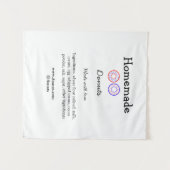 Zelfgemaakte donuts gemaakt met liefde en tekst to wandkleed (Voorkant (horizontaal))