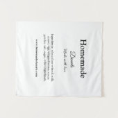 Zelfgemaakte donuts gemaakt met liefde en tekst to wandkleed (Voorkant (horizontaal))