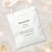 Zelfgemaakte donuts gemaakt met liefde voeg tekst  bedankzakje (Geknipt)