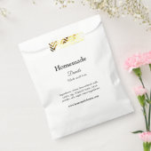 Zelfgemaakte donuts gemaakt met liefde voeg tekst  bedankzakje (Gezegeld)