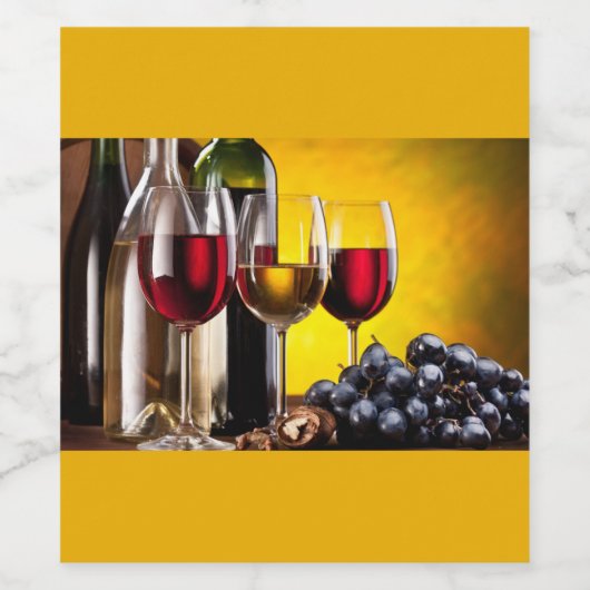 Zelfgemaakte Drink Wijn Etiket (Enkel label)