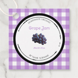 Zelfgemaakte Druivenjam Label Met Ingredienten