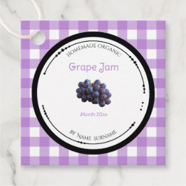 Zelfgemaakte Druivenjam Label Met Ingredienten