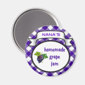 Zelfgemaakte druivenjam magneet (Voorkant / Achterkant)