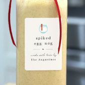 Zelfgemaakte Eggnog cadeau label - Spiced Aged Wijn Etiket