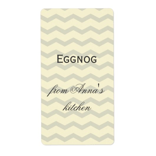 Zelfgemaakte eierpunch gepersonaliseerde chevron etiket (Voorkant)