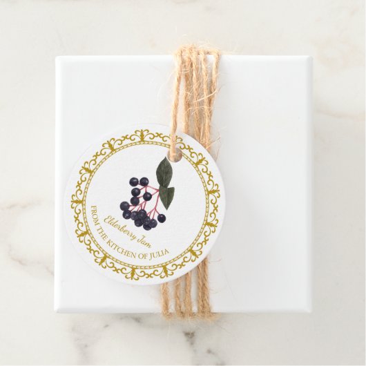  Zelfgemaakte Elderberry Jam Hang Label l Wit (In situ)