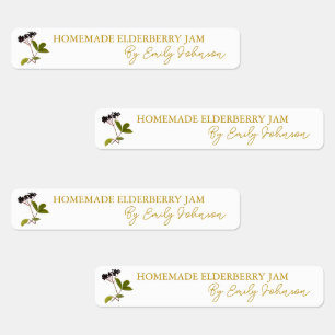 Zelfgemaakte Elderberry Jam Thin Seal Label