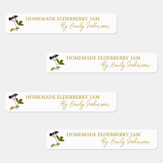 Zelfgemaakte Elderberry Jam Thin Seal Label (Groep)