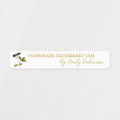 Zelfgemaakte Elderberry Jam Thin Seal Label (Design 1)