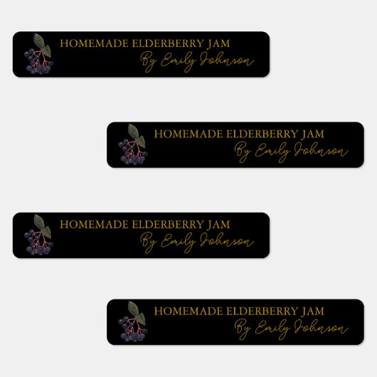 Zelfgemaakte Elderberry Jam Thin Seal Label (Groep)