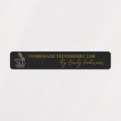 Zelfgemaakte Elderberry Jam Thin Seal Label (Design 1)