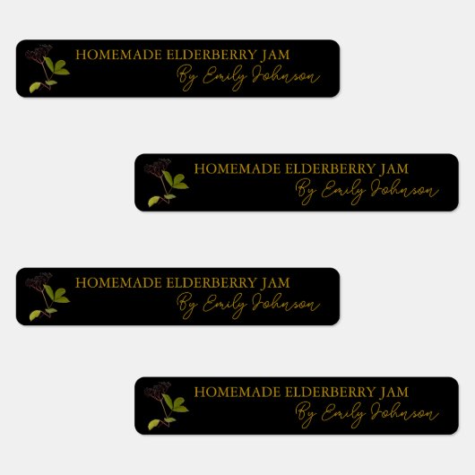 Zelfgemaakte Elderberry Jam Thin Seal Label (Groep)