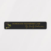 Zelfgemaakte Elderberry Jam Thin Seal Label (Design 1)