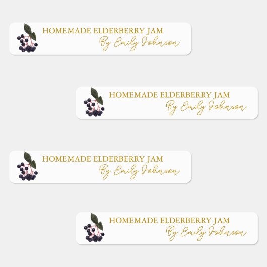 Zelfgemaakte Elderberry Jam Thin Seal Label (Groep)