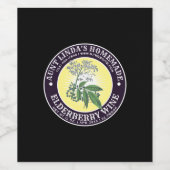 Zelfgemaakte Elderberry wijnlabel Sjabloon Wijn Etiket (Enkel label)