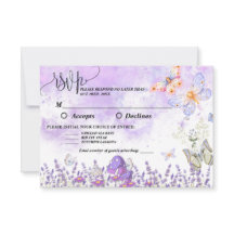 Zelfgemaakte Elegante Gouden en Paarse Vlinder RSV