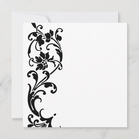 Zelfgemaakte Elegante 'Save the Date' in Zwart en Save The Date (Achterkant)