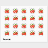 Zelfgemaakte etikette voor tomatendikken in pot ronde sticker (Vel)