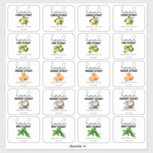 Zelfgemaakte extracten uit de keuken Klein Sticker