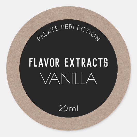 Zelfgemaakte extractielabels ronde sticker (Voorkant)