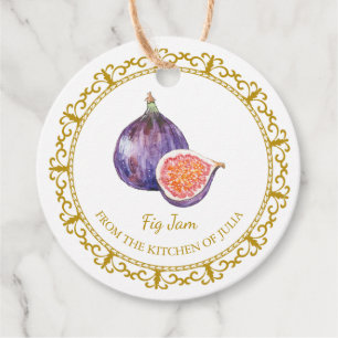 Zelfgemaakte Fig Jam Hang Label l Wit