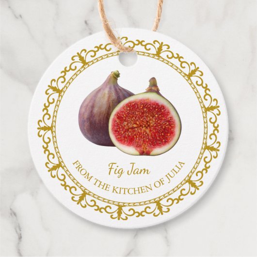  Zelfgemaakte Fig Jam Hang Label l Wit (Voorkant)