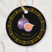  Zelfgemaakte Fig Jam Hang Label l Zwart (Voorkant)