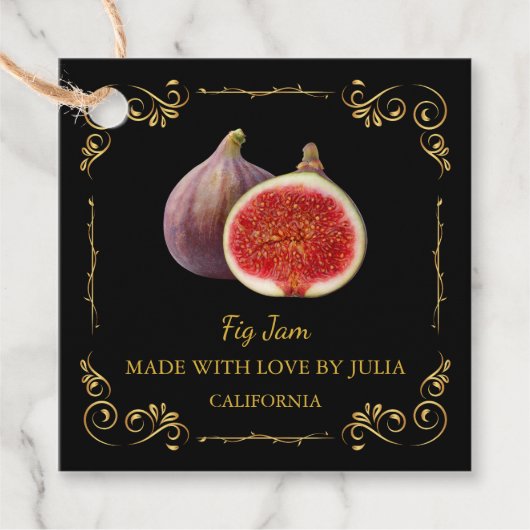  Zelfgemaakte Fig Jam Square Hang Label (Voorkant)