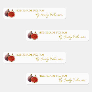 Zelfgemaakte Fig Jam Thin Label