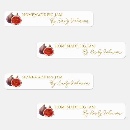 Zelfgemaakte Fig Jam Thin Label (Groep)