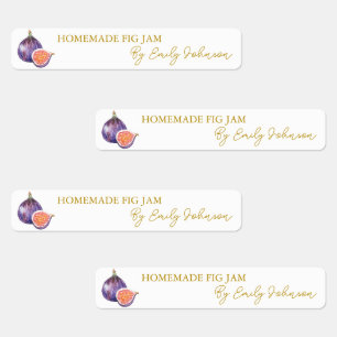 Zelfgemaakte Fig Jam Thin Label