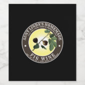 Zelfgemaakte Fig Wijn Label Sjabloon Etiket (Enkel label)