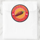 Zelfgemaakte Flaming Hot Sauce Label Sjabloon (Tas)