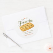 Zelfgemaakte Focaccia Brood Keuken Label (Envelop)