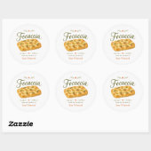 Zelfgemaakte Focaccia Brood Keuken Label (Vel)