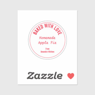 Zelfgemaakte Food Christmas Gift Party Favoriet Ro Sticker