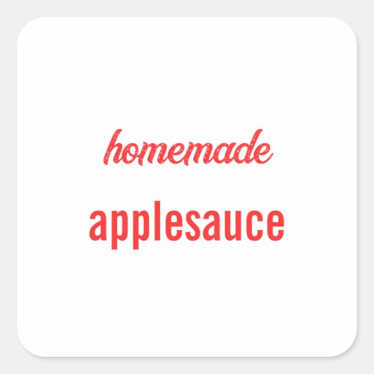 Zelfgemaakte Food Gift Label Inblikken Jar Applesa (Voorkant)