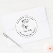 Zelfgemaakte forel jerky label (Envelop)