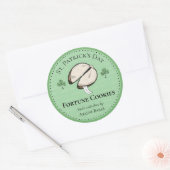 Zelfgemaakte Fortune Cookie St Patrick's Day Label (Envelop)