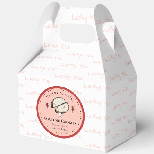 Zelfgemaakte Fortune Cookie Valentijnsdag DIY Boxe Bedankdoosjes (Voorkant)