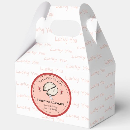 Zelfgemaakte Fortune Cookie Valentijnsdag DIY Boxe Bedankdoosjes (Achterkant)